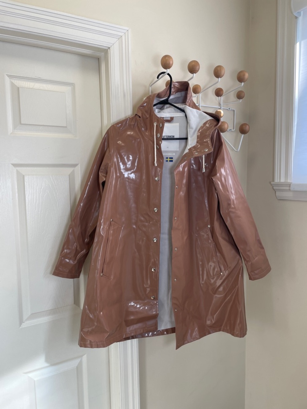 Stutterheim - Classic Button Down Rain Jacket - Dusty Rose Brown / Pink XS